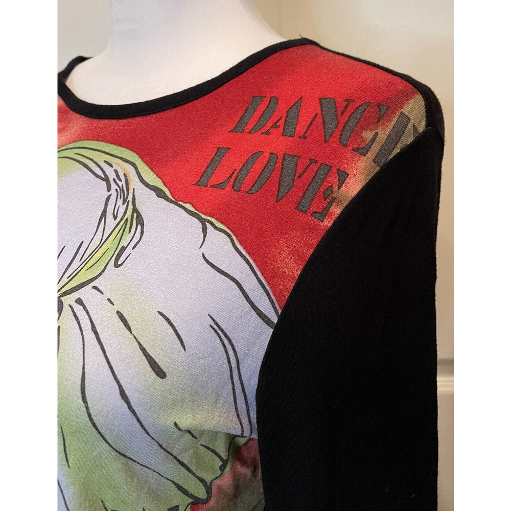 ETCETERA Womens Graphic Dancer Shirt Size Medium Unique Colorful 90s Classic - Picture 4 of 9